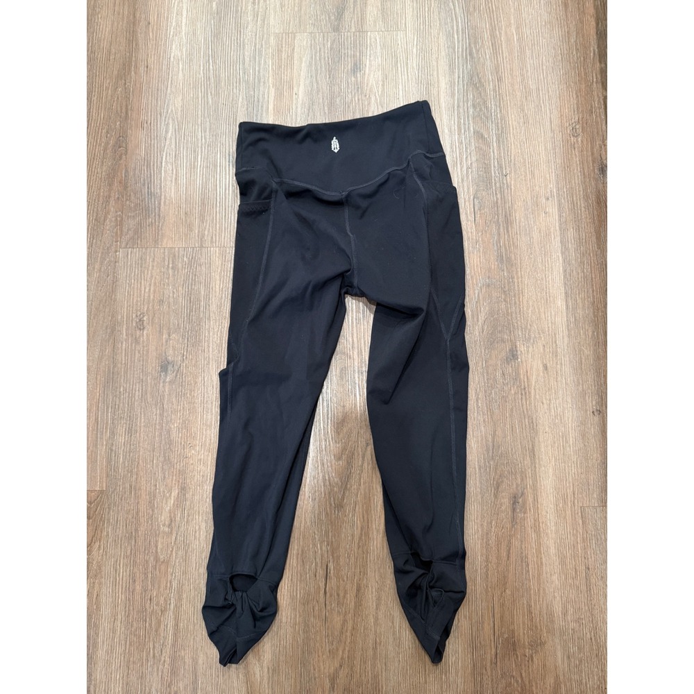 FP Movement Womens Black High Rise Yoga Leggings Side Pockets Size‎ S OB1030048